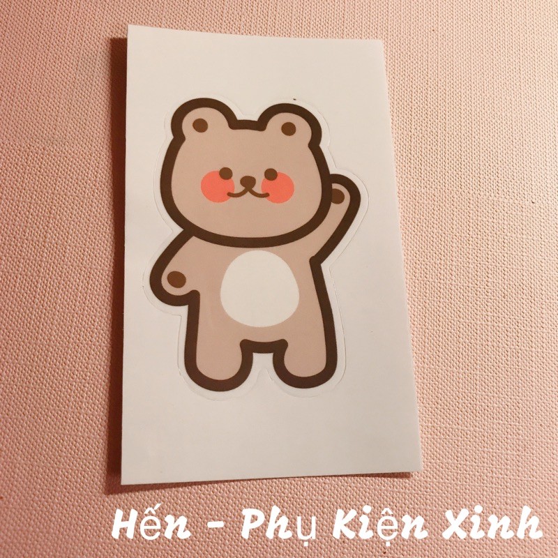 Sticker hình gấu bear xinh xắn chống nước