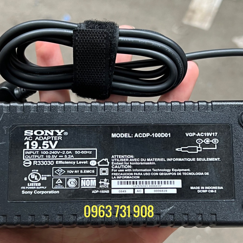 ADAPTER- NGUỒN TIVI SONY 19.5V 5.2A CHÍNH HÃNG