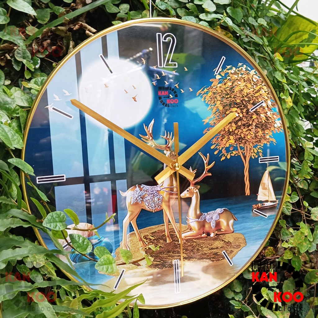 Đồng hồ treo tường tráng gương KANKOO- 010 bảo hành chính hãng 12 tháng