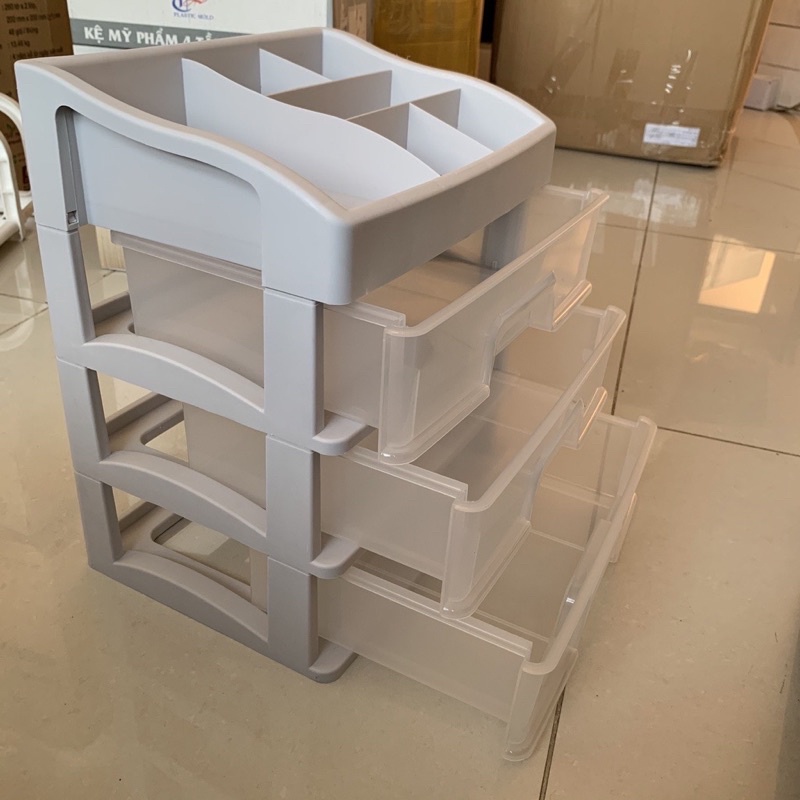 Kệ Đựng Mỹ Phẩm Đồ Trang Điểm Trang Sức 4 Tầng Ngăn Kéo Tiện Dụng