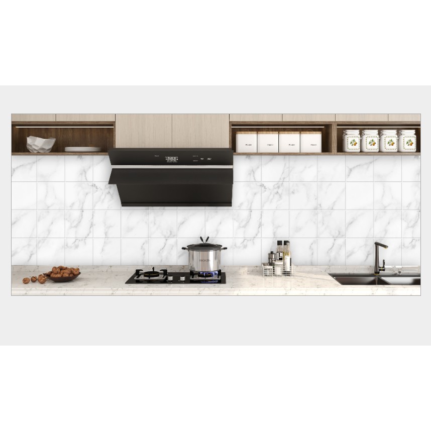 1 mét decal tráng nhôm dán bếp Ô CÓ VÂN khổ 60cm keo sẵn