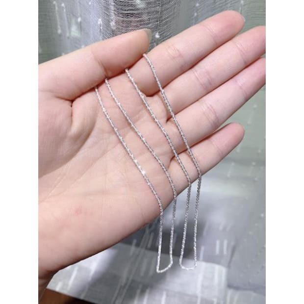 Dây chuyền trơn bạc 925, dạng tròn xoắn , trẻ trung năng động