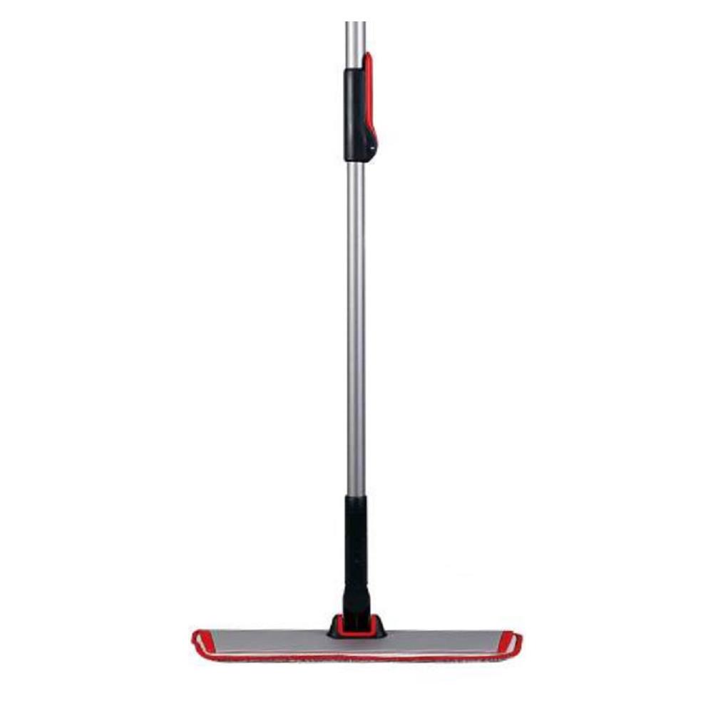 HomeBase ME LIVING Chổi quét nhà phẳng 360 độ bằng Microfiber 24inch ZURE W60xH133xD11cm màu xám/đỏ