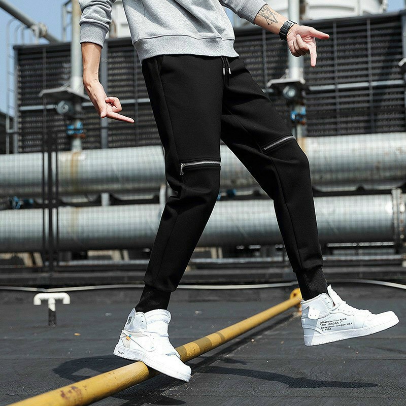 Quần kaki 1 khóa gối Nam Nữ dáng jogger tây âu ống bó thời trang