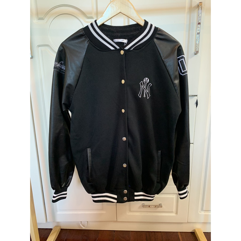 áo khoác bomber chất dạ mỏng pha tay da 1 màu đen thương hiệu T-Linh kèm ảnh thật | BigBuy360 - bigbuy360.vn