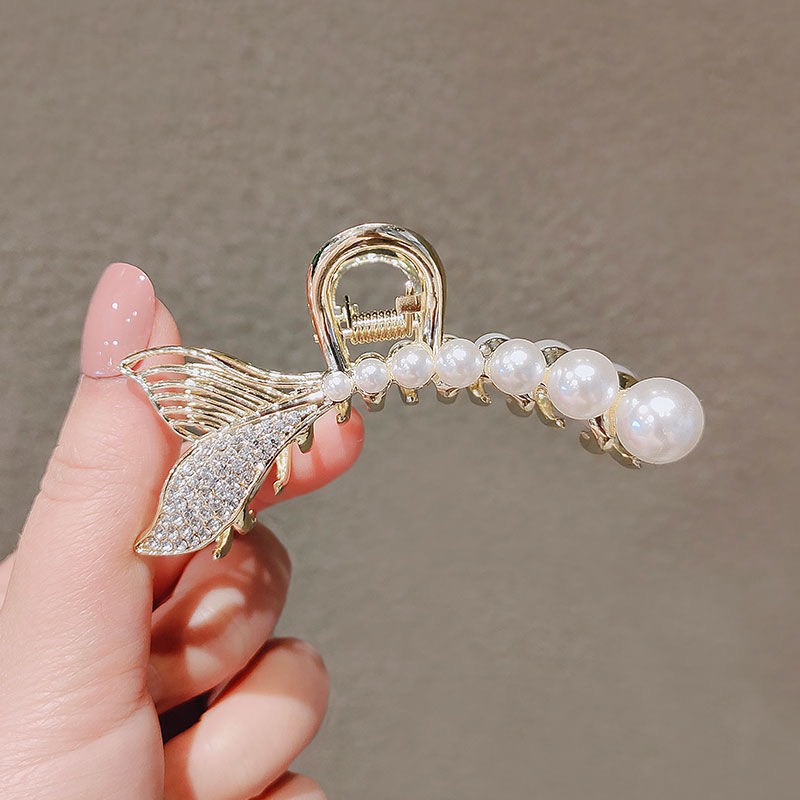 KẸP TÓC GẤP TÓC TRĂNG VÀ SAO - CÁ ĐÍNH ĐÁ NGỌC TRAI  NHÂN TẠO SIÊU ĐỘC LẠ