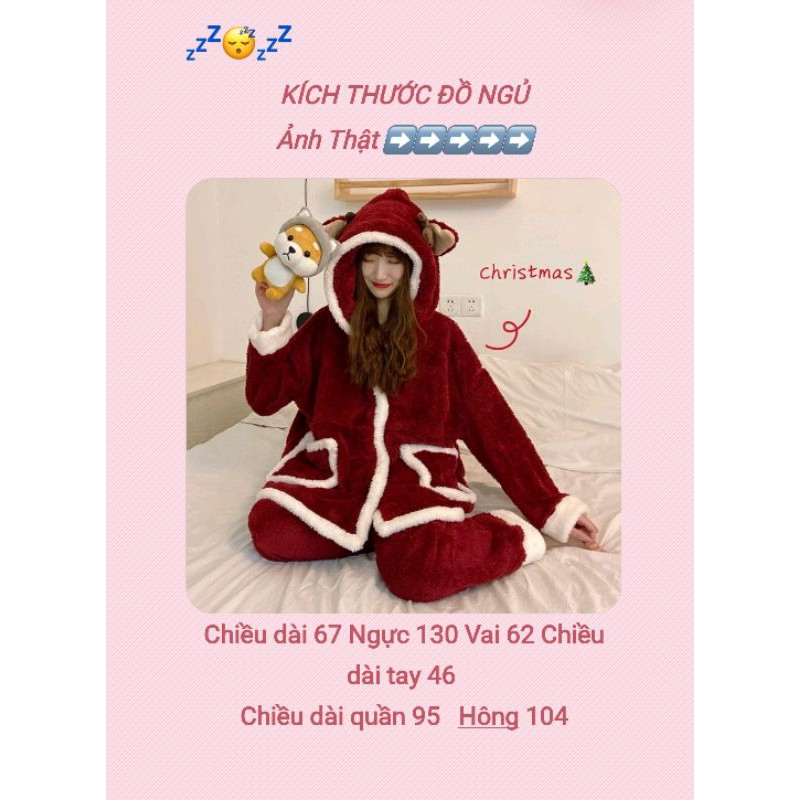 (Sẵn)RDER_ Bộ Ngủ Bông Đỏ Giáng Sinh N33 | BigBuy360 - bigbuy360.vn