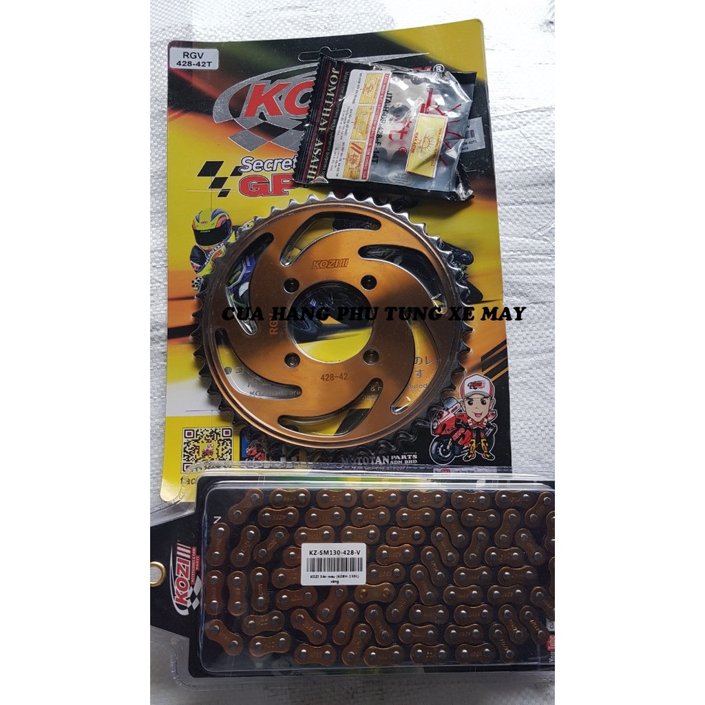 Trọn bộ sên nhông dĩa KOZI 10 li cho xe Suzuki Sport