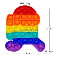 Đồ chơi bàn cờ nhấn bóng cỡ lớn màu cầu vồng vui nhộn dành cho mọi lứa tuổi POP IT