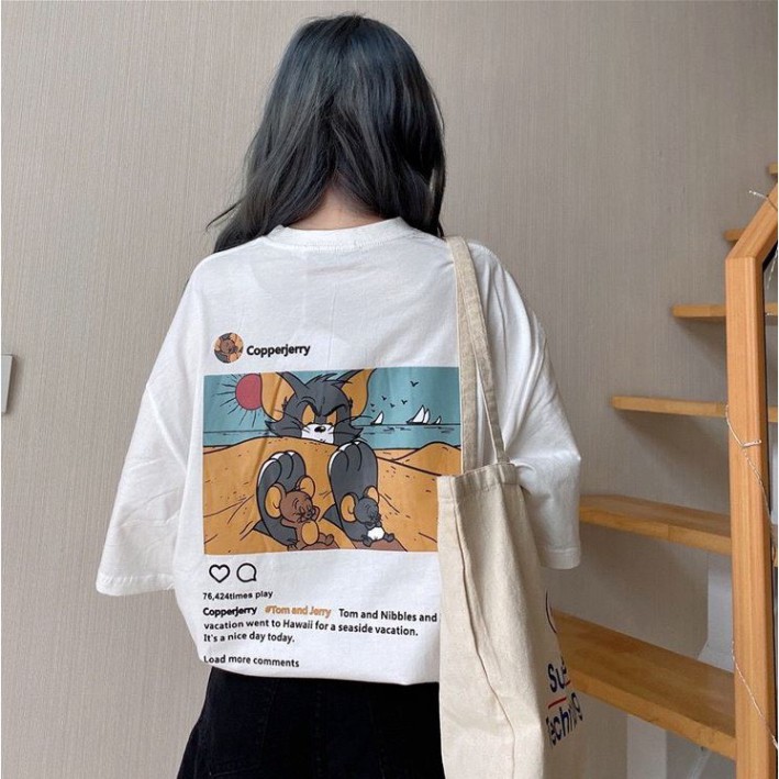 Áo thun tay lỡ Unisex Awesometee, áo phông form rộng ATL M135-3