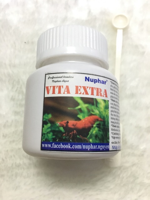 Vitamin cho cá tép đề kháng giúp sinh sản tăng màu Nuphar Vita Extra