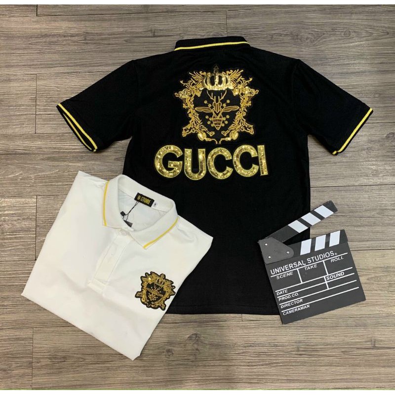 Áo Thun Nam Cổ Trụ Polo Kim Sa (chất liệu cotton , co dãn ,kim sa lấp lánh) | BigBuy360 - bigbuy360.vn
