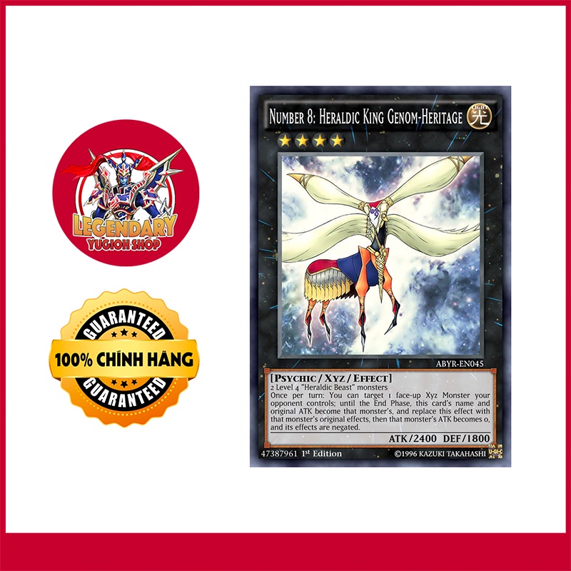 [Thẻ Bài Yugioh Chính Hãng] Number 8: Heraldic King Genom-Heritage