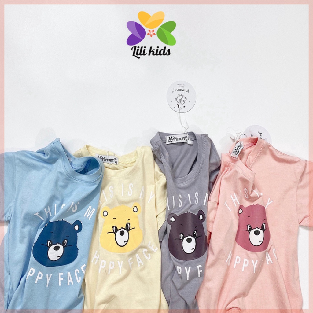 Bộ cộc tay cho bé trai bé gái chất thun lạnh LILIKIDS họa tiết động vật cho bé BCT01