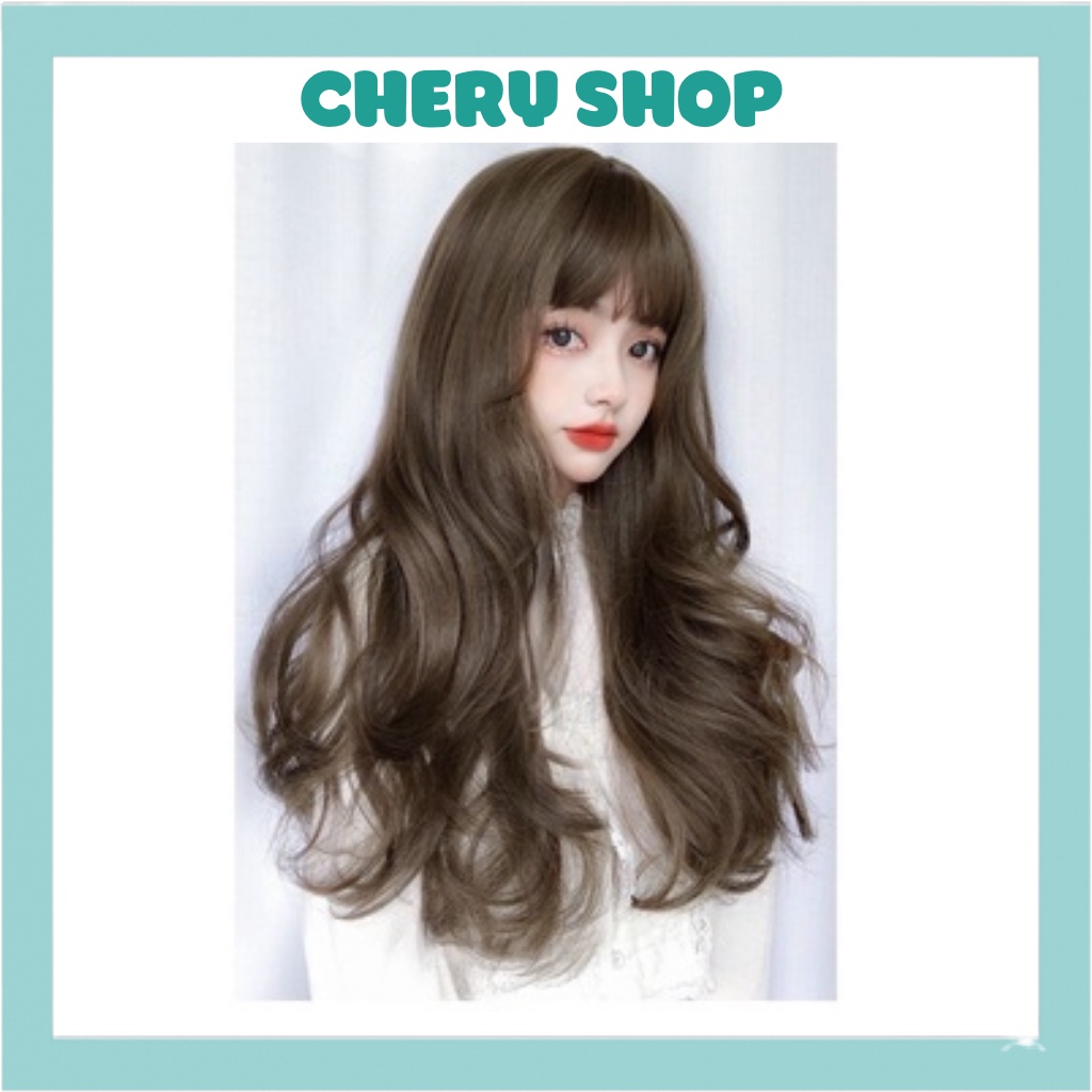 Tóc giả nữ nguyên đầu 💄FREESHIP💄 Tóc giả nguyên đầu xoăn bấm phồng chân tóc 8136