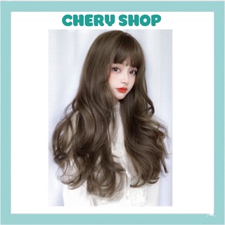 Tóc giả nữ nguyên đầu 💄FREESHIP💄 Tóc giả nguyên đầu xoăn bấm phồng chân tóc 8136
