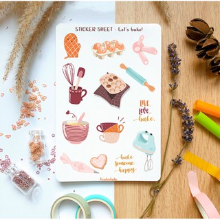 Bullet Journal Sticker - Làm bánh