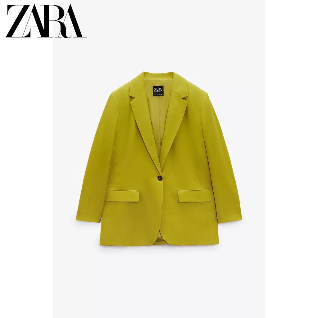 Zara Áo Khoác Vest Vải Lụa Satin Dáng Dài Thời Trang Mùa Thu Cho Nữ 2010885 511