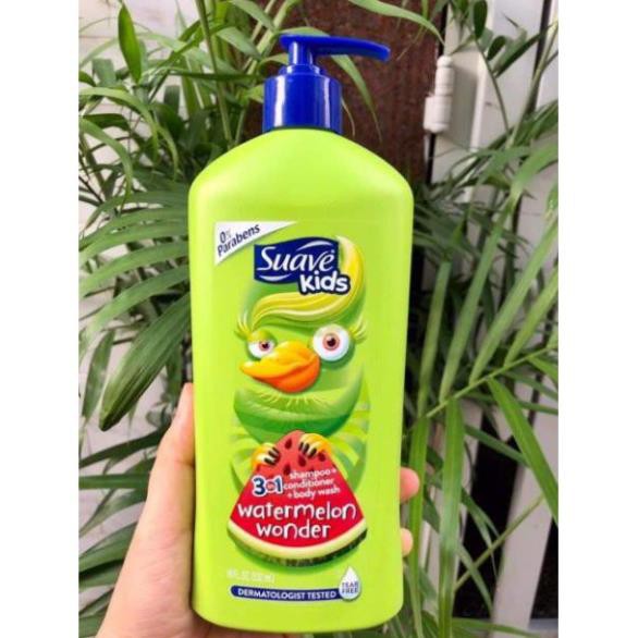 SỮA TẮM GỘI XẢ SUAVE KIDS CHO BÉ 532ML MỸ