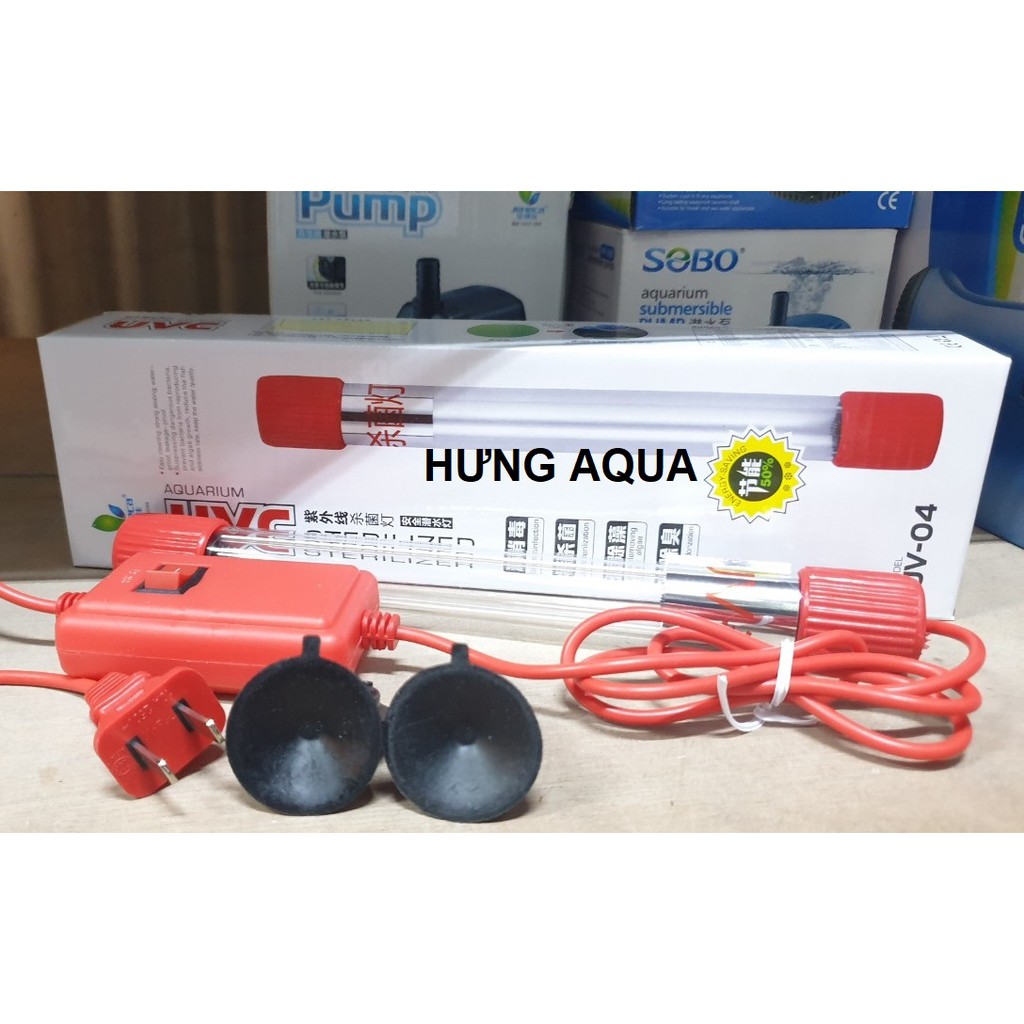 Đèn UV - Đèn UV diệt khuẩn - Đèn UV hồ cá diệt khuẩn diệt tảo, diệt nấm, ngăn rêu bể cá 3.5W, 5W, 7W