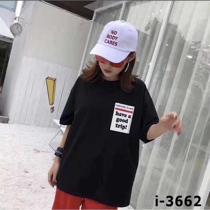 Áo thun in chữ Have a good trip - Unisex nam nữ đều mặc được