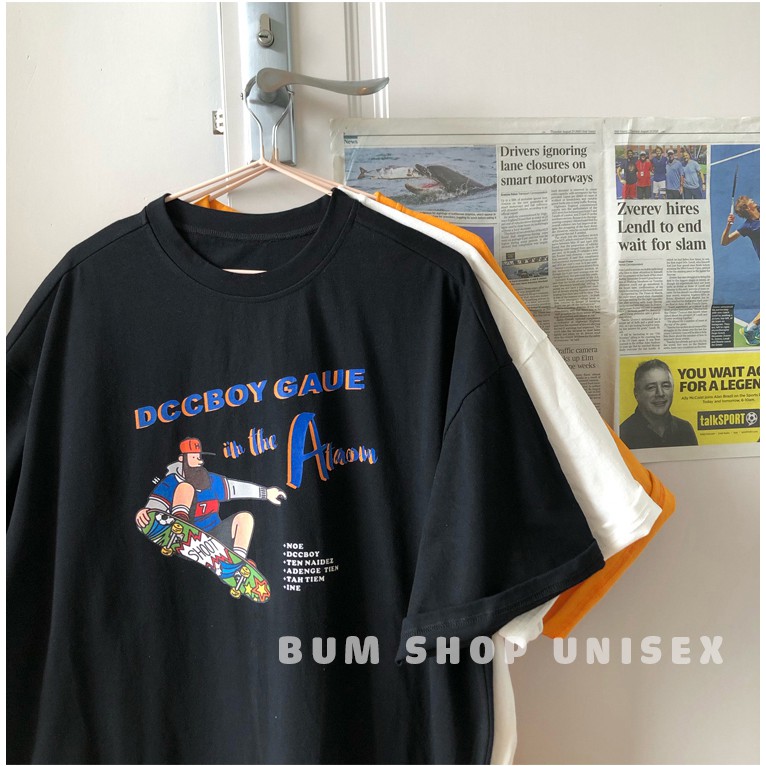 Áo Phông From Rộng In Hình DC Boy💖 FREESHIP 💖 Áo Thun Ngắn Tay Unisex Nam Nữ Không Cổ - Áo Thun Tay Lỡ Form Rộng 4 Màu | BigBuy360 - bigbuy360.vn