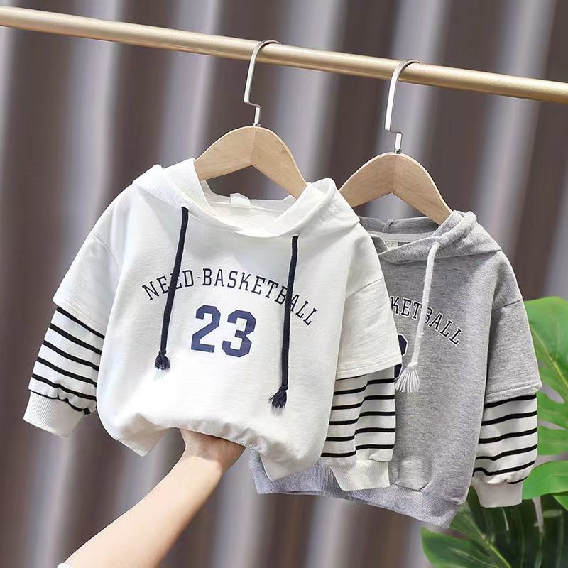 Áo Hoodie In Họa Tiết Hoạt Hình Đơn Giản Dễ Phối Đồ Cho Bé Trai