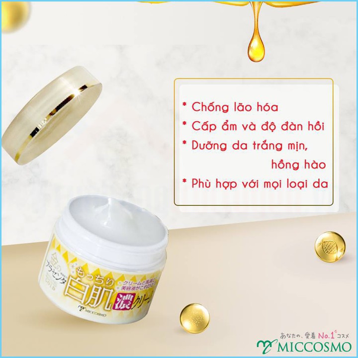 Kem dưỡng trắng da, chống lão hóa từ nhau thai và collagen - WHITE LABEL® PLACENTA RICH GOLD CREAM