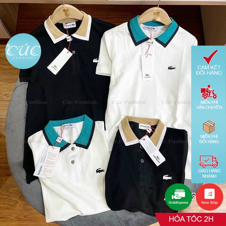 Áo phông polo nữ Cúc Fashion ngắn tay vải thun cotton thời trang công sở cổ đẹp đen trắng đi học cá sấu 2 màu AP126