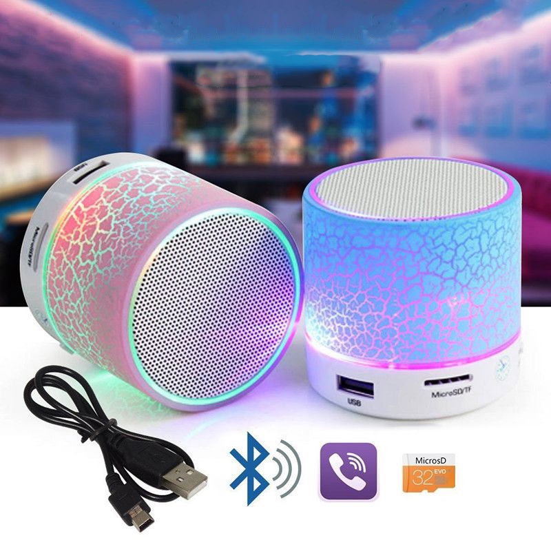 Loa Bluetooth Mini S10 Có Led - Tặng Kèm Dây Sạc