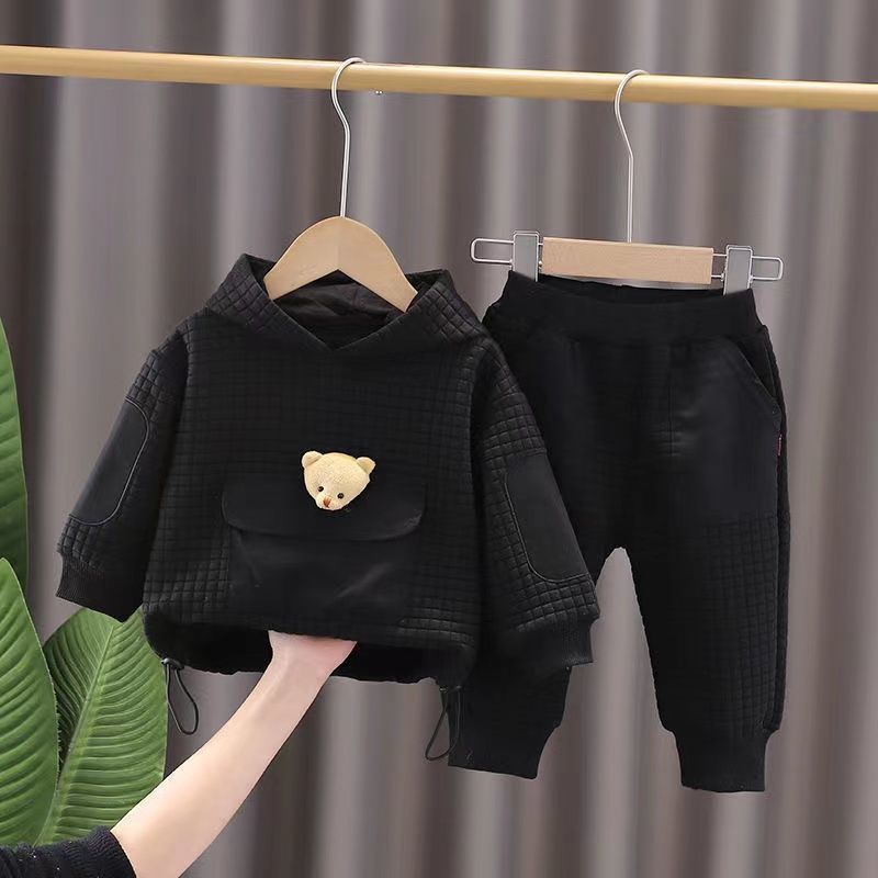 Bộ nỉ thể thao cho bé trai hàng thu đông loại 1