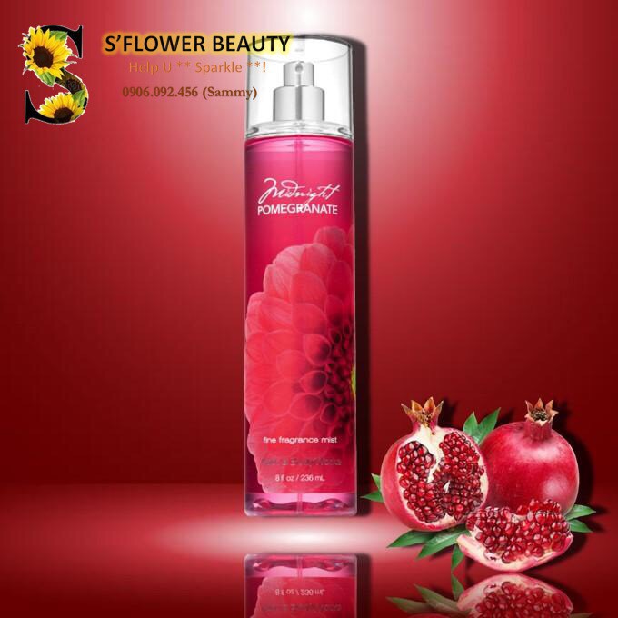 BST TRÁI CÂY |  Midnight Pomegranate | Sản Phẩm Tắm Lotion Xịt Thơm Toàn Thân Bath &amp; Body Works