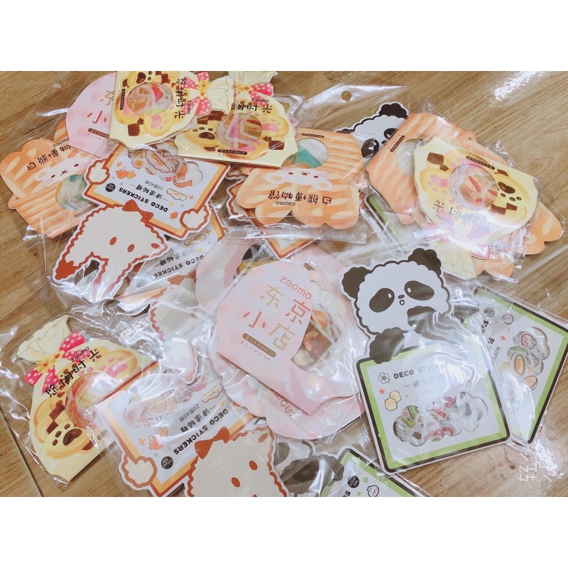 Sỉ 20 túi sticker con vật đồ ăn ngộ nghĩnh số lượng có hạn