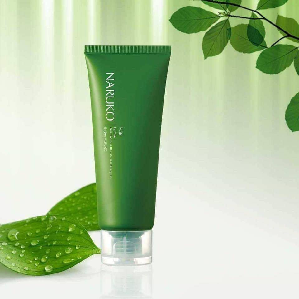 [CHÍNH HÃNG] Gel Tẩy Tế Bào Chết Chiết Xuất Tràm Trà Naruko Tea Tree Shine Control and Blemish Clear Peeling Gel 120ml