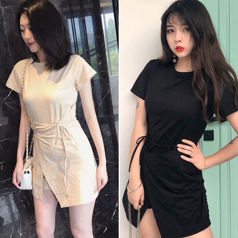 Váy nữ dây rút eo thời trang Hàn Quốc