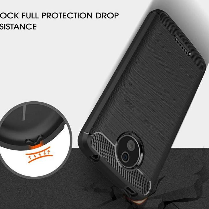 Ốp Điện Thoại Sợi Carbon Kiểu Áo Giáp Bảo Vệ Cho Motorola Moto C / Moto C Plus / E4 Plus / G5s Plus 889