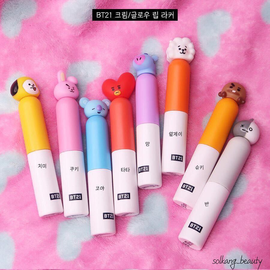 Son Hàn Quốc VT phiên bản BT21 Glow & Cream Lip Lacquer