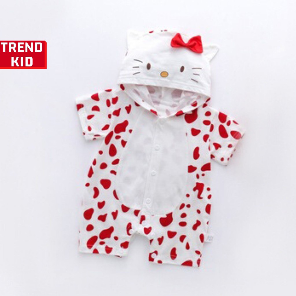 Bodysuit có mũ cho bé hình mèo kitty BABYWANT