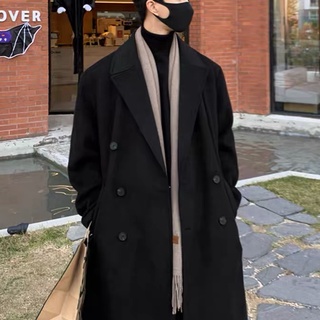 Áo choàng nam dáng dài, áo khoác dạ nam dáng rộng phong cách Hàn Quốc