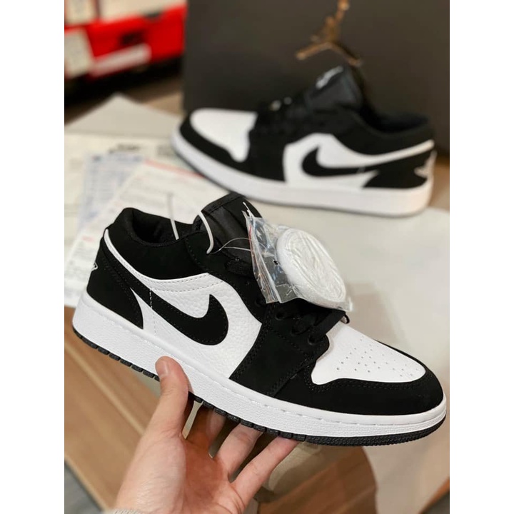 Giày Jordan cổ thấp Panda màu đen trắng nam nữ, Giày Jordan 1 low đen trắng quốc dân cực dễ phối đồ, Sneaker JD1 đen đẹp | BigBuy360 - bigbuy360.vn