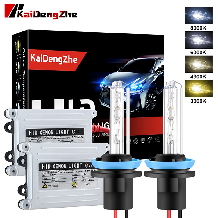 Bộ Ballast mỏng Xenon H7 55W HID Bóng đèn pha Xenon 12V H1 H3 H4 H8 H11 HB3 HB4 3000k 4300k 6000k 8000k Thay bóng đèn Halogen