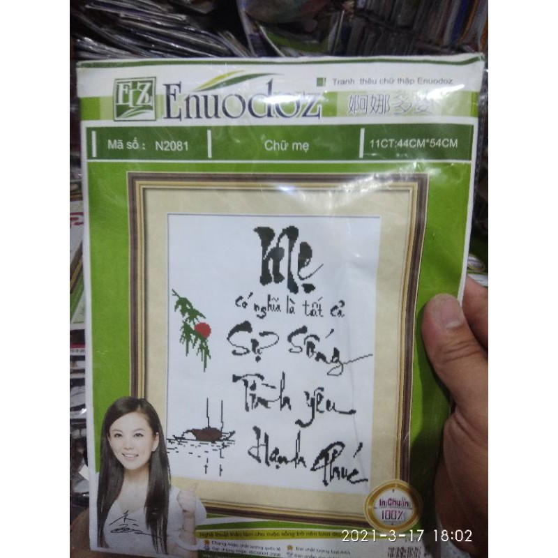 Tranh thêu chữ thập 20k/1kít