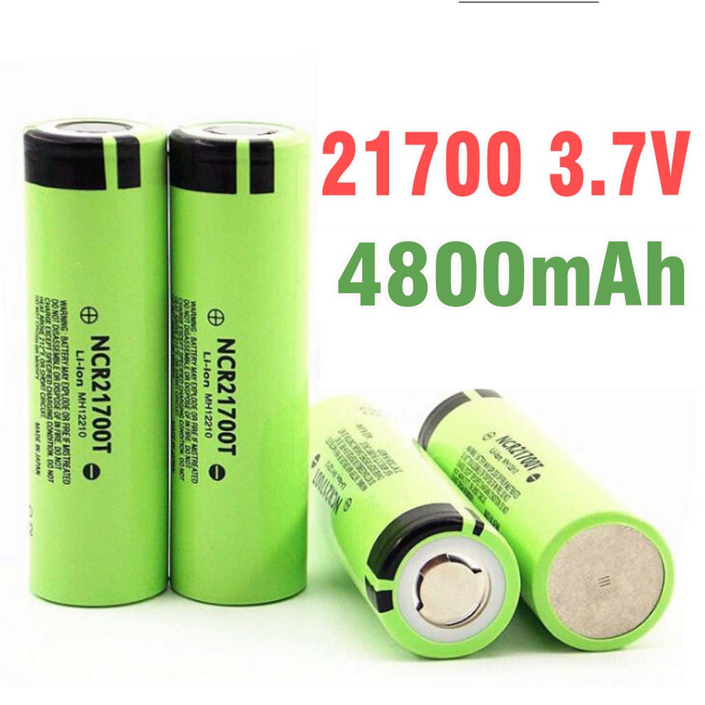 Cell pin 3.7v 21700 dung lượng 4800mah dòng xả 8A đến 10A pin có 2 đầu phẳng