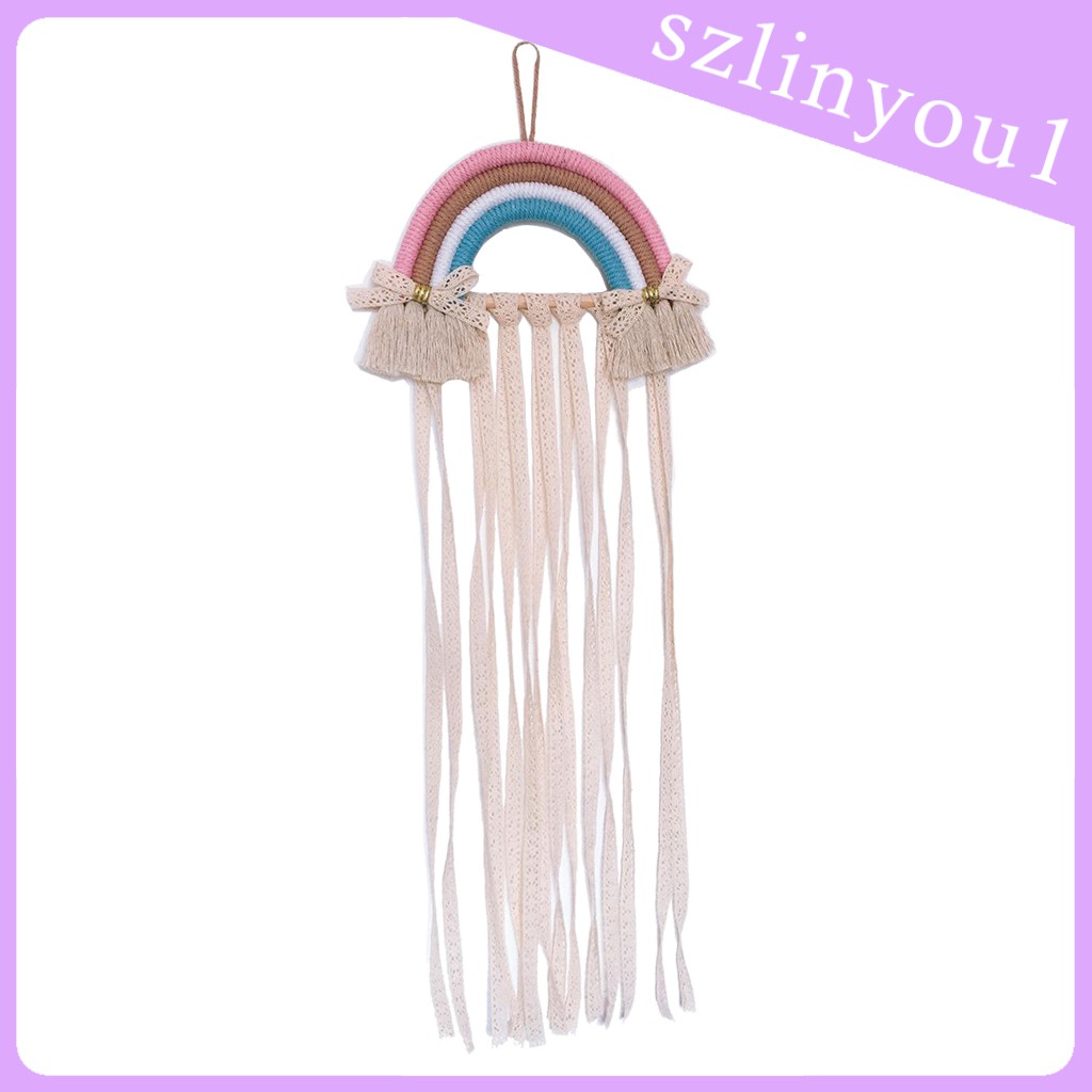 Girls Hair Clips Holder Knitted Hanging Decor Sofa Fj A01