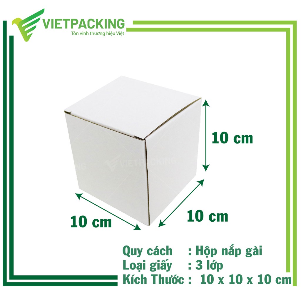 10x10x10 Combo 25 hộp carton nắp gài siêu tiết kiệm, kiểu dáng đẹp, thiết kế tiện lợi, chuyên đựng quà tặng vàđóng gói