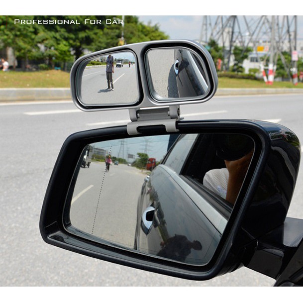 Cặp gương ĐÔI mở rộng tầm nhìn góc cua xe tải ô tô gương cầu lồi xóa điểm mù cao cấp