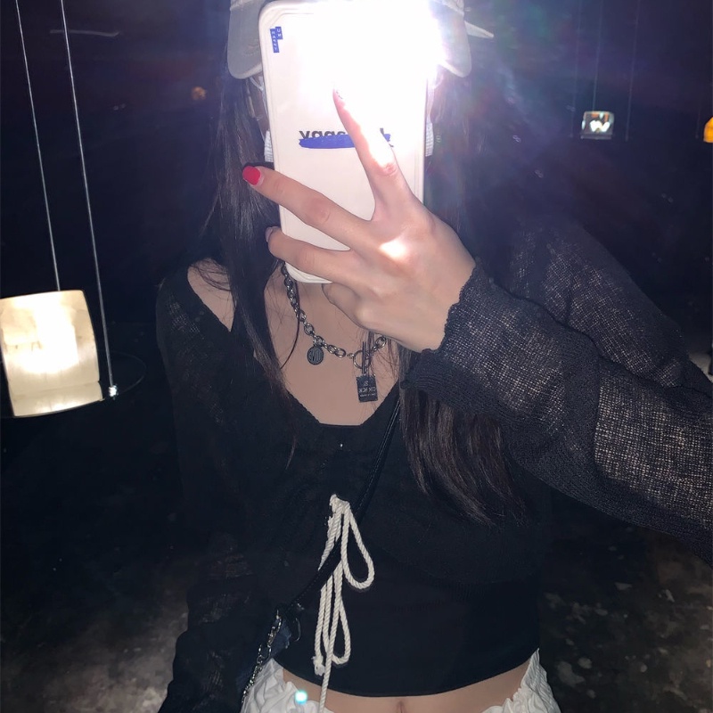 COZOK Bộ Áo Tay Dài + Áo Sát Nách Thời Trang Quyến Rũ Cho Nữ