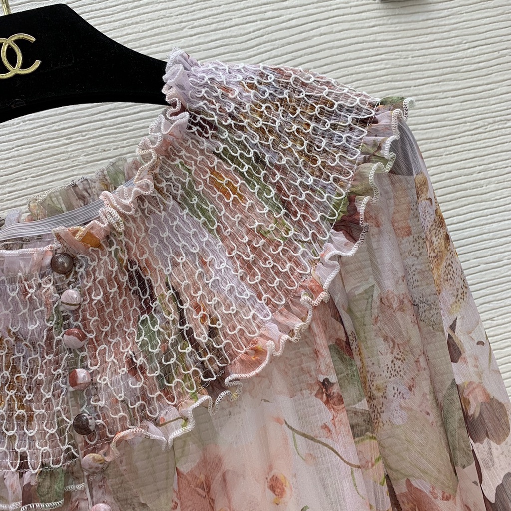 Đầm nữ thời trang cao cấp Zimmerman thiết kế mẫu hoa, phong cách ngọt ngào, điệu đà