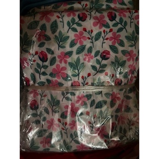 Áo dài cổ 2p Hoa nhí hồng xanh ngọc