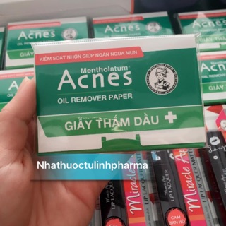 Giấy thấm dầu kiểm soát nhờn giúp ngăn ngừa mụn Acnes Oil Remover Paper